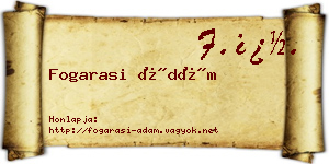 Fogarasi Ádám névjegykártya