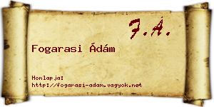 Fogarasi Ádám névjegykártya